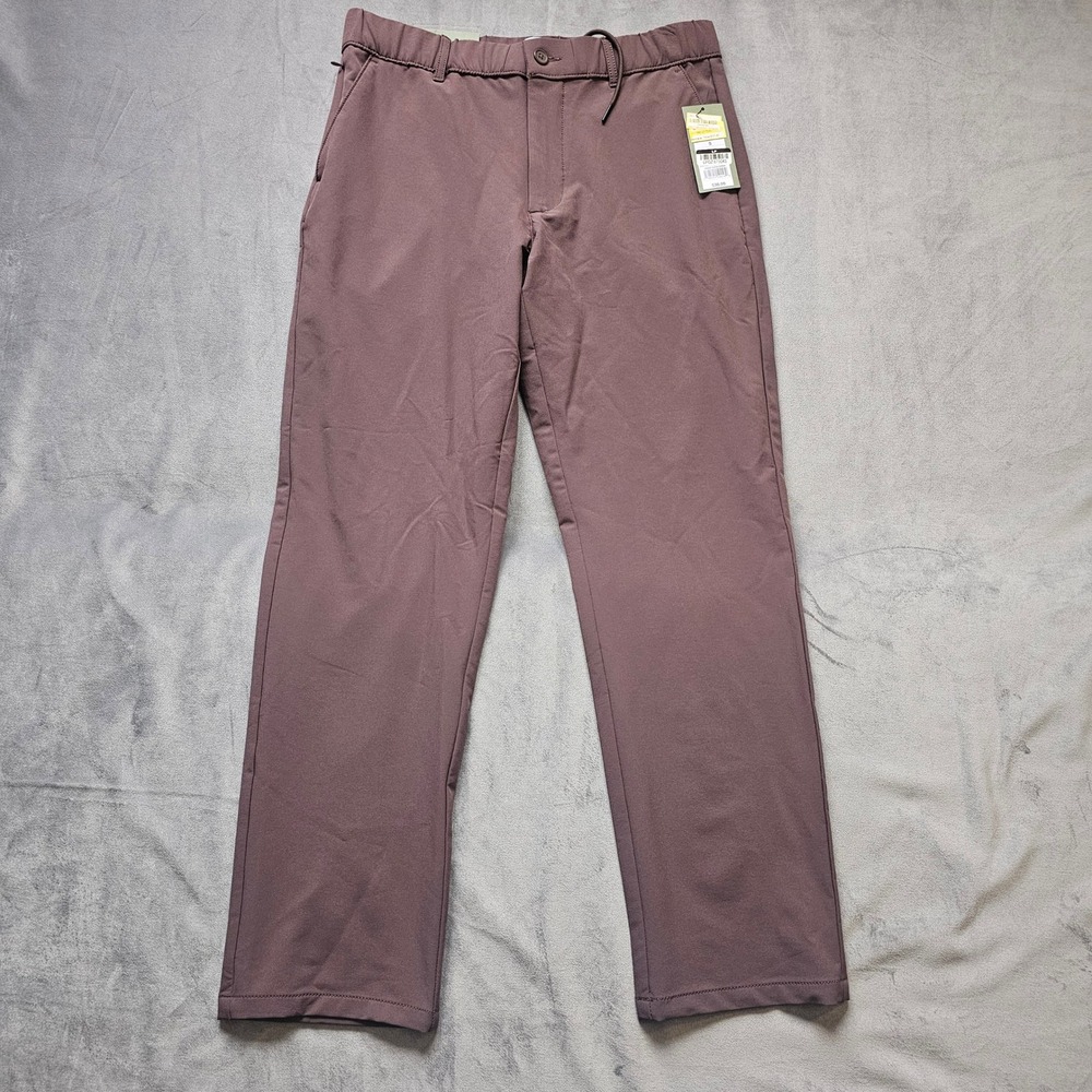 Good fellow Mens Slim Fit  Chino Pants Mauve Brown Tech Trousers 30x31 NWT
